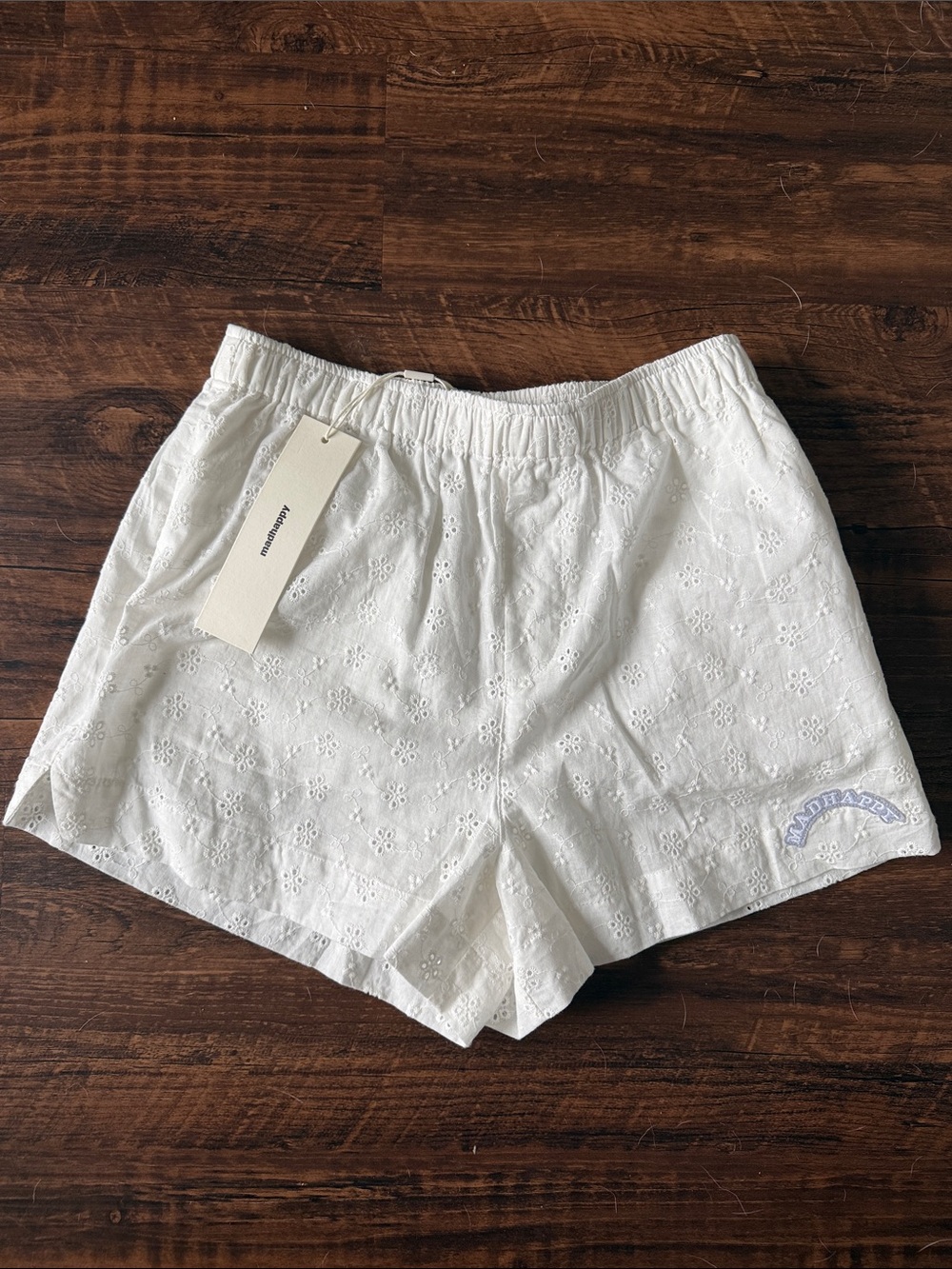 Madhappy White Eyelet Boxer Shorts